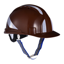 W-036 High density ABS Shell Safety Helmet Work Helmet Brown
